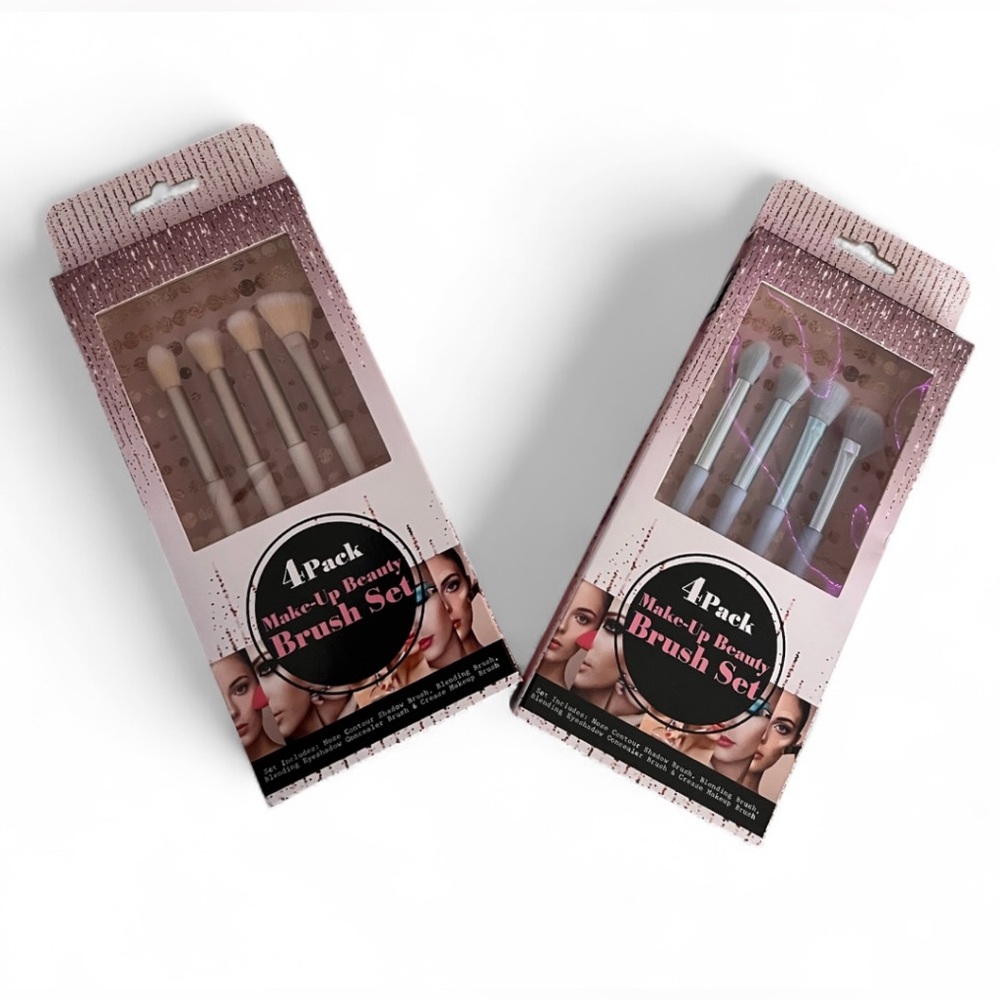 2/Make-Up Beauty Brush Set - 4 Pack
